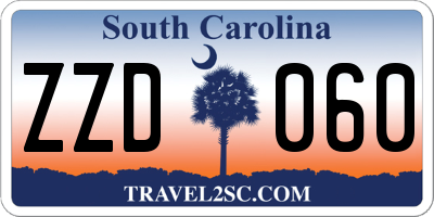 SC license plate ZZD060