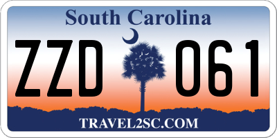 SC license plate ZZD061