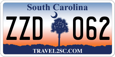SC license plate ZZD062