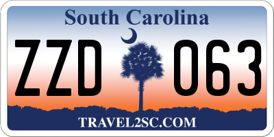 SC license plate ZZD063