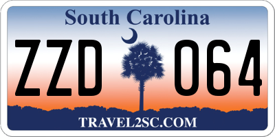 SC license plate ZZD064