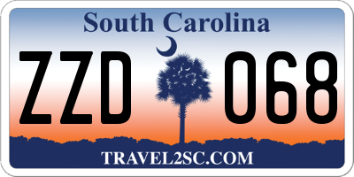 SC license plate ZZD068