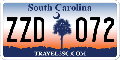 SC license plate ZZD072