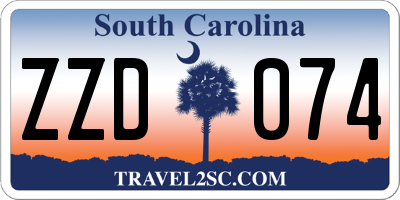 SC license plate ZZD074