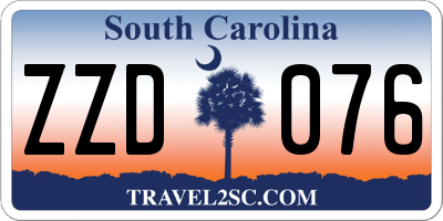 SC license plate ZZD076