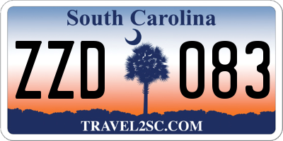 SC license plate ZZD083