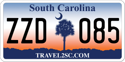 SC license plate ZZD085