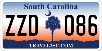 SC license plate ZZD086