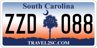 SC license plate ZZD088