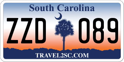 SC license plate ZZD089