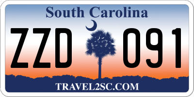 SC license plate ZZD091