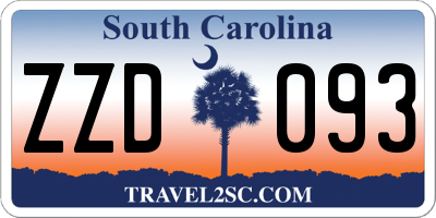 SC license plate ZZD093