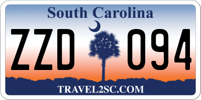 SC license plate ZZD094