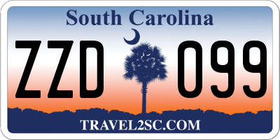 SC license plate ZZD099
