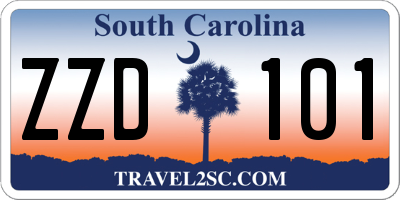 SC license plate ZZD101