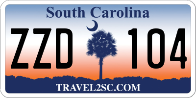 SC license plate ZZD104