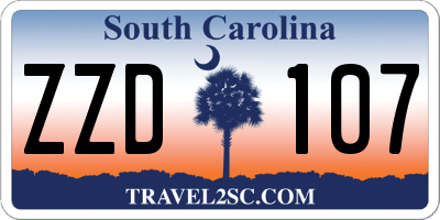 SC license plate ZZD107