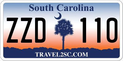 SC license plate ZZD110