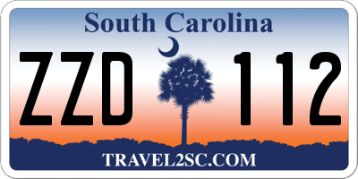 SC license plate ZZD112