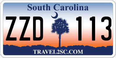 SC license plate ZZD113