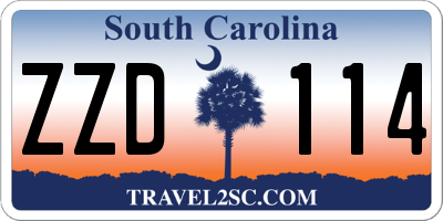 SC license plate ZZD114