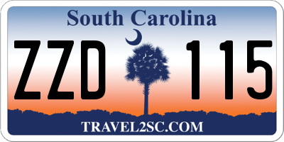 SC license plate ZZD115