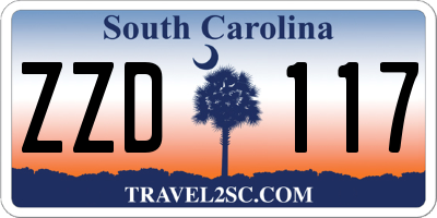 SC license plate ZZD117