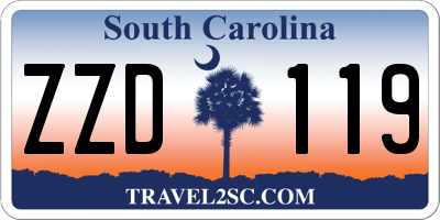 SC license plate ZZD119