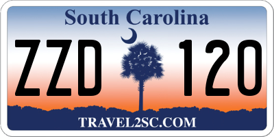 SC license plate ZZD120