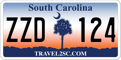 SC license plate ZZD124