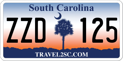 SC license plate ZZD125