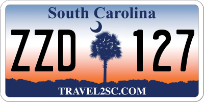 SC license plate ZZD127