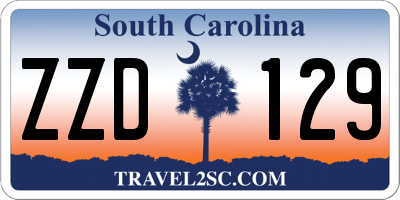 SC license plate ZZD129
