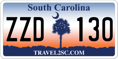SC license plate ZZD130