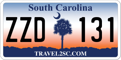 SC license plate ZZD131