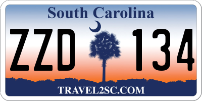 SC license plate ZZD134
