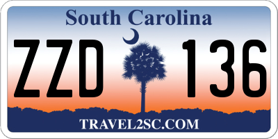 SC license plate ZZD136
