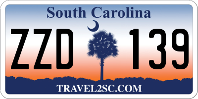 SC license plate ZZD139