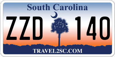 SC license plate ZZD140