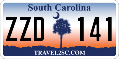 SC license plate ZZD141