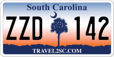 SC license plate ZZD142