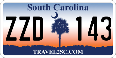 SC license plate ZZD143