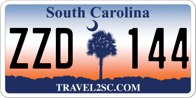 SC license plate ZZD144