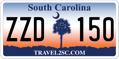 SC license plate ZZD150