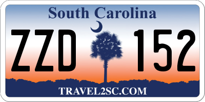 SC license plate ZZD152