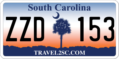 SC license plate ZZD153