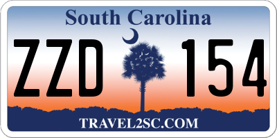 SC license plate ZZD154