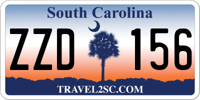 SC license plate ZZD156