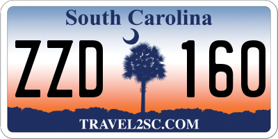 SC license plate ZZD160