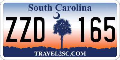 SC license plate ZZD165